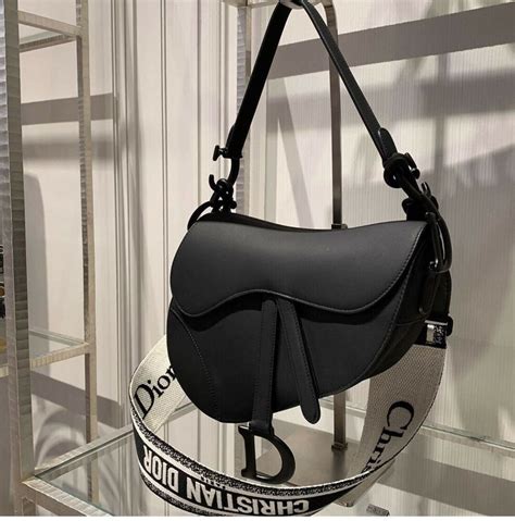 saddle bag black dior|authentic dior saddle bag.